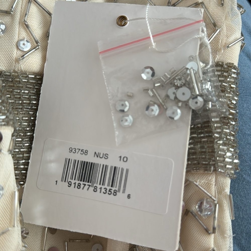 NWT Mac Duggal Geometric Embellished Sleeveless A-Line Dress - Picture 5 of 5